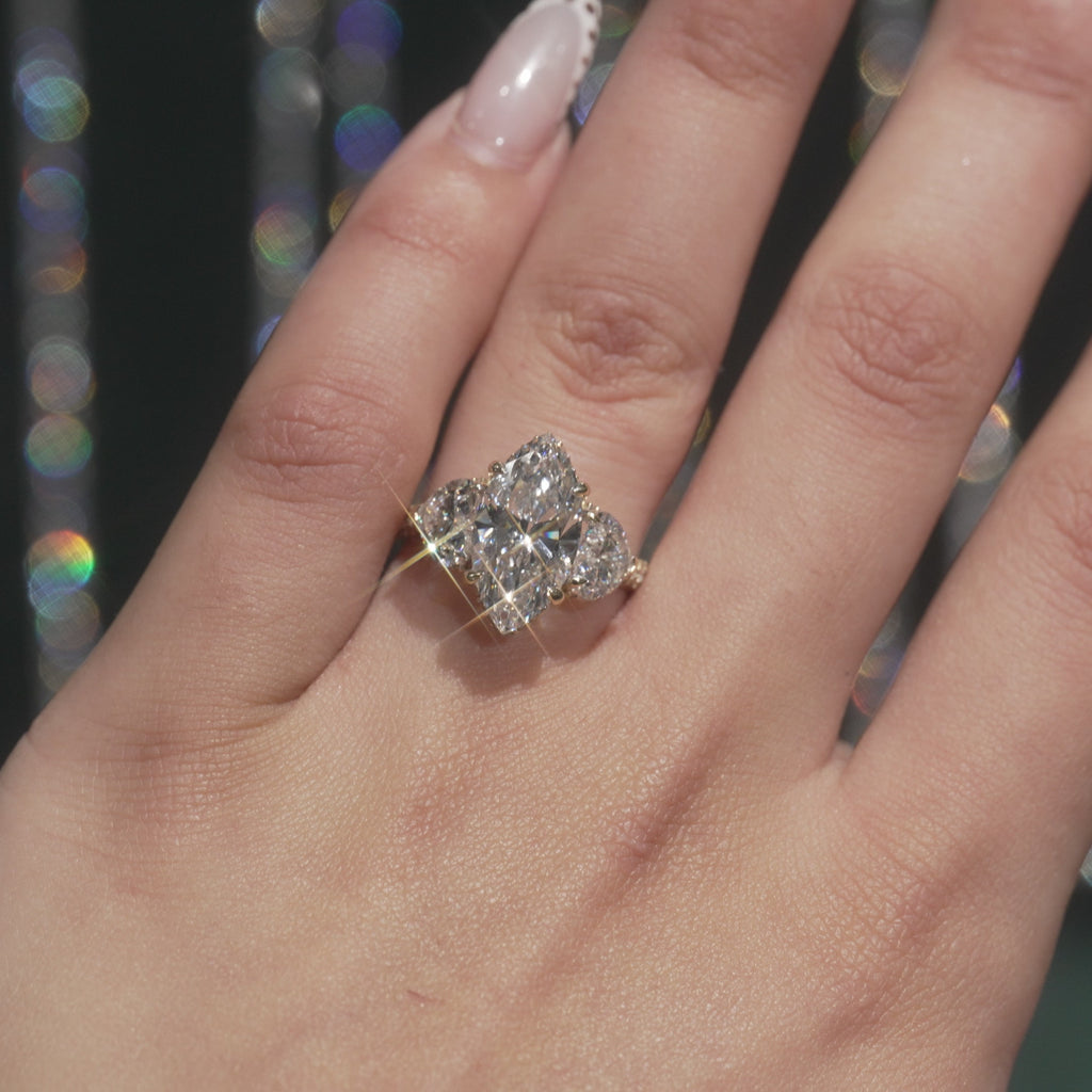 4CT Diamond Marquise Three-Stone Ring