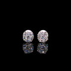 6MM Lab Diamond Cluster Earrings 14K Gold
