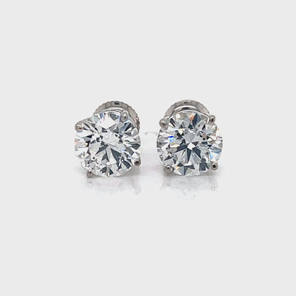 4CT Diamond Stud Earrings