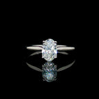 1CT Diamond Oval Engagement Ring