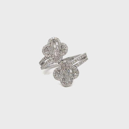 Twisted Clovers Diamond Ring