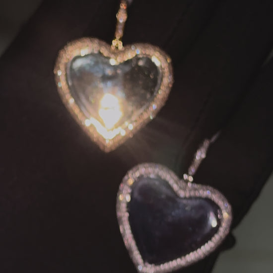 Heart Diamond Photo Pendant