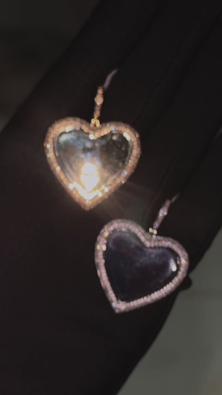 Heart Diamond Photo Pendant