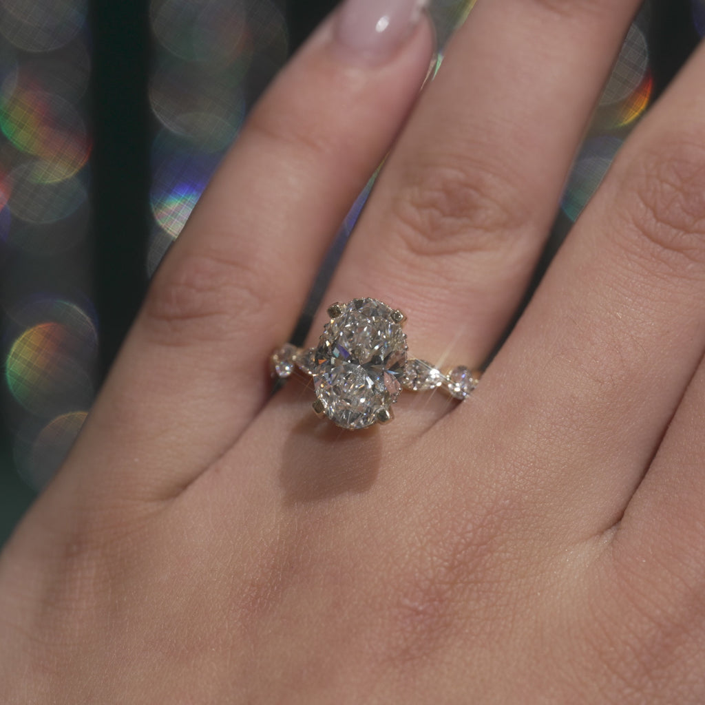 Oval-Cut Lab Diamond Solitaire Ring