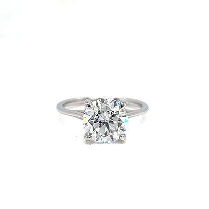 Round Brilliant-Cut Lab Diamond Elegant Ring
