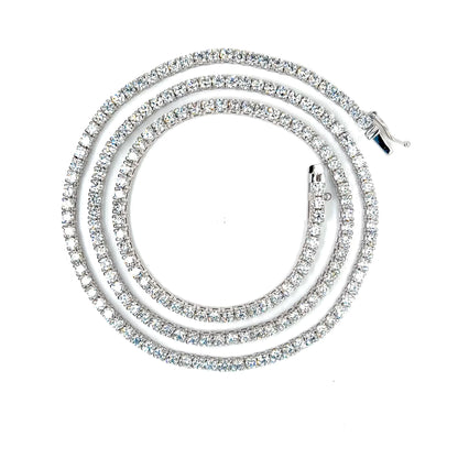 6 Pointer Diamond Tennis Necklace