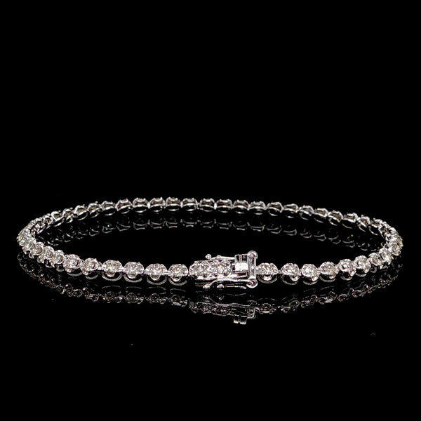 Platinum Diamond Tennis Bracelet 3MM