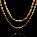 2.5MM Prism Cut Chain in 10KT Gold
