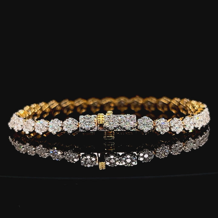 VVS Flower Stud Tennis Bracelet
