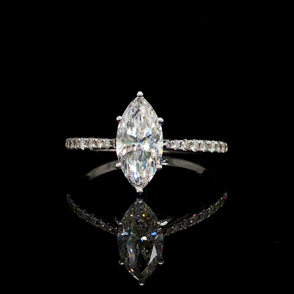 1CT Diamond Marquise Solitaire Ring