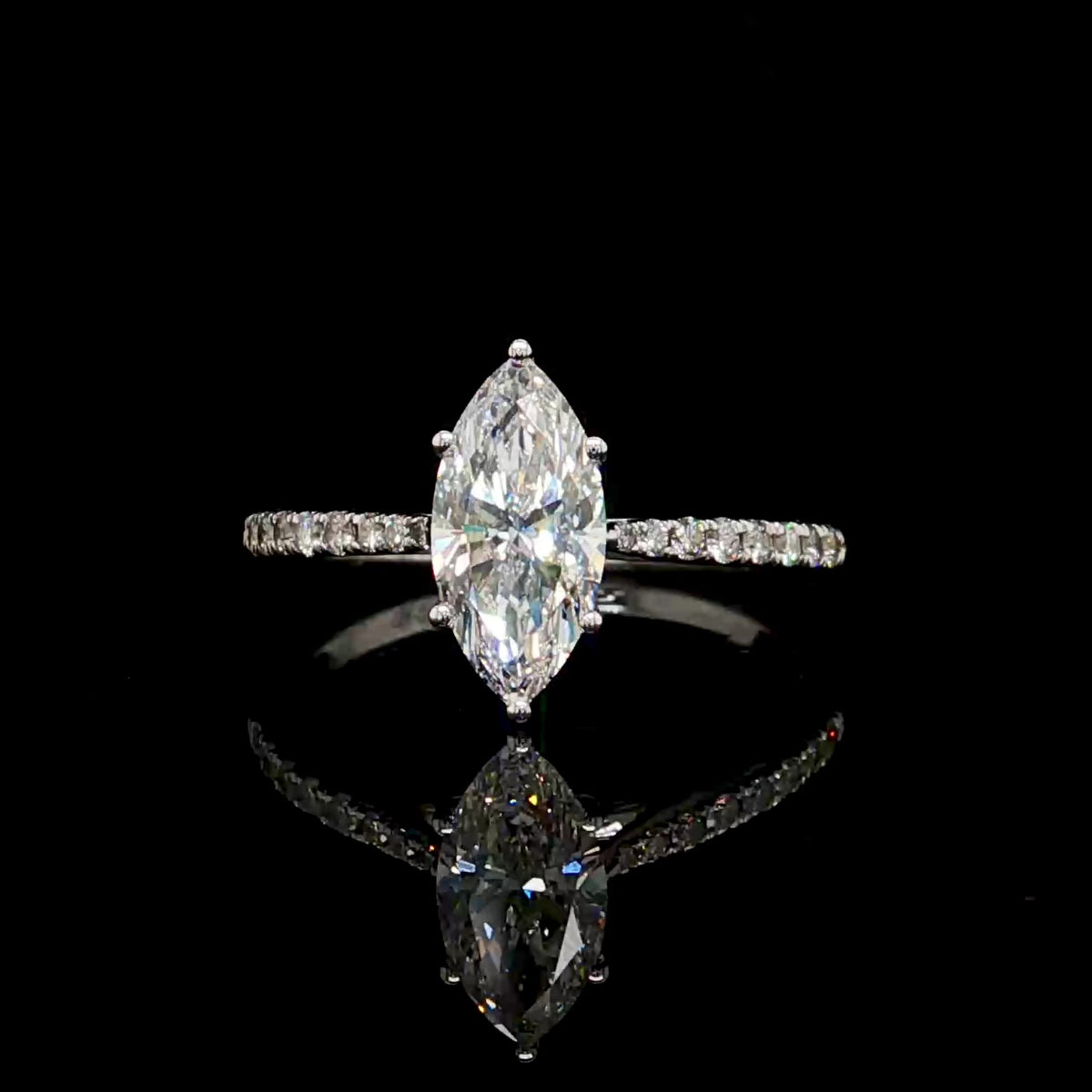 1CT Diamond Marquise Solitaire Ring