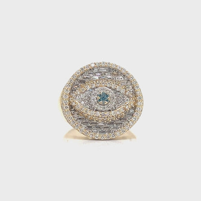 Evil Eye Diamond Ring
