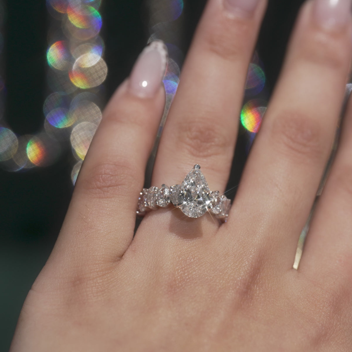 3CT Diamond Pear Eternity Band