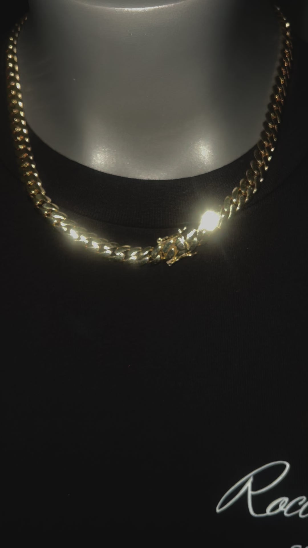 8MM Solid Gold Cuban Chain