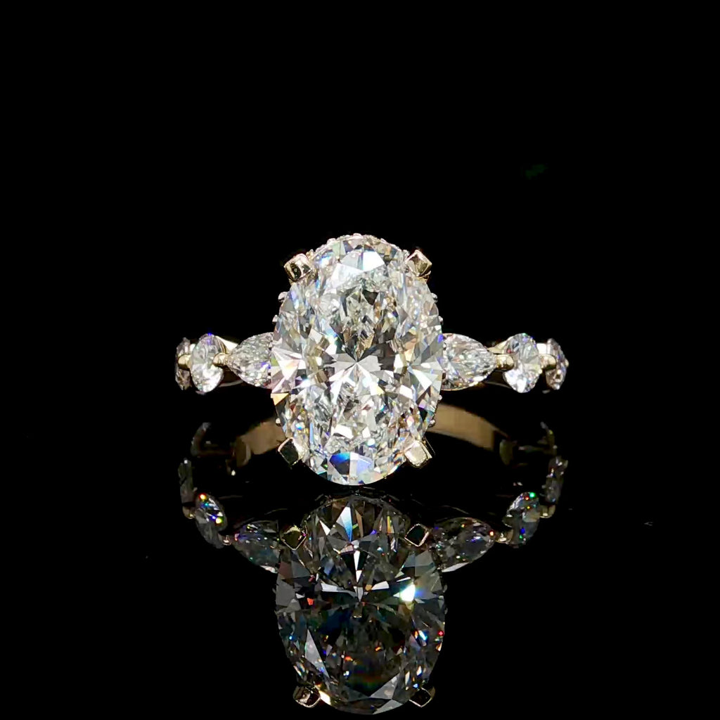 Diamond Oval Cut Engagement Ring