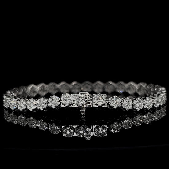 VVS Flower Set Tennis Bracelet