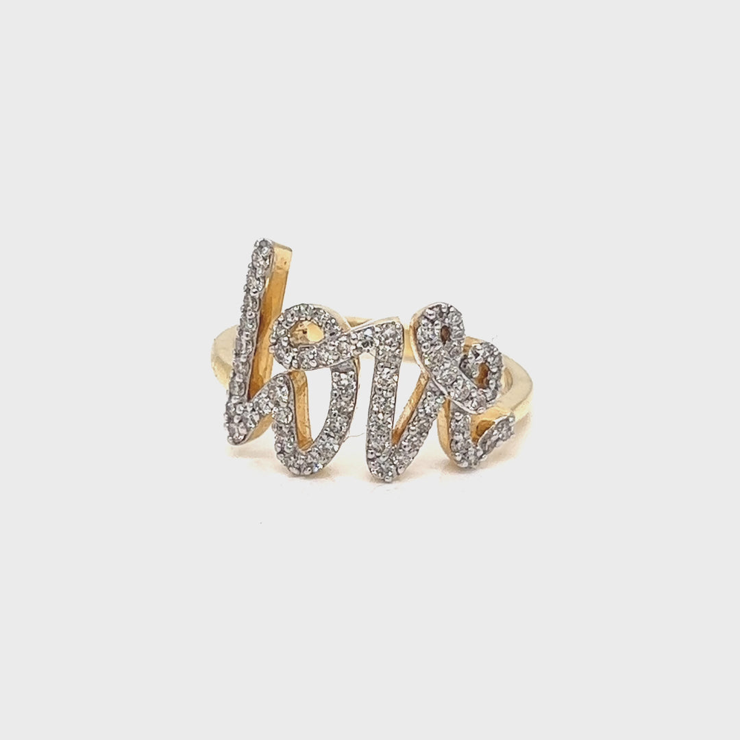 Diamond “LOVE” Ring