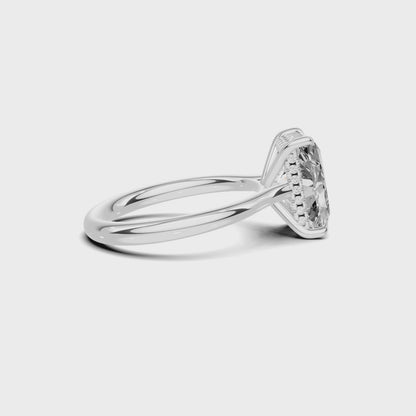 3.5 CT Radiant Cut Solitaire with Hidden Halo