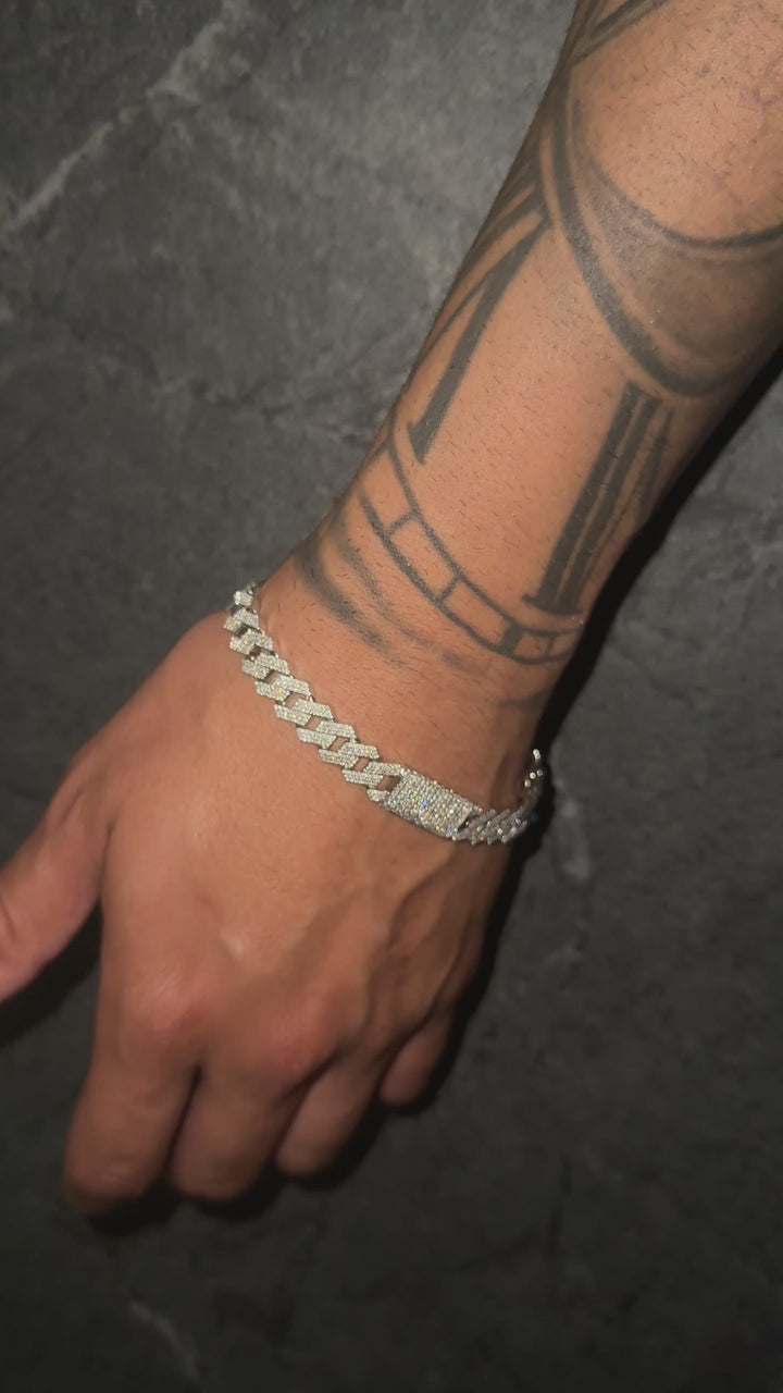 9MM Diamond Cuban Bracelet