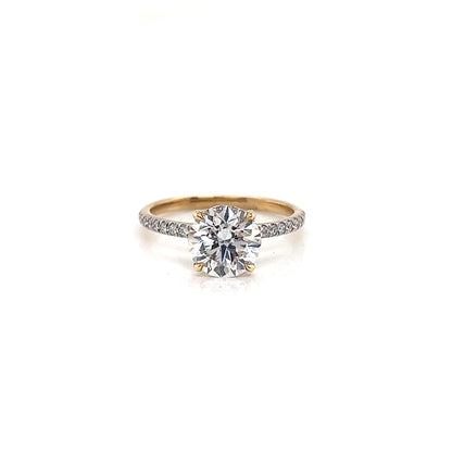 Round-Cut Lab Diamond Claw Prong Ring