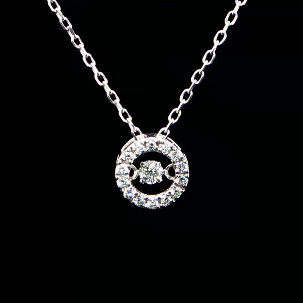 Floating Diamond Charm Necklace