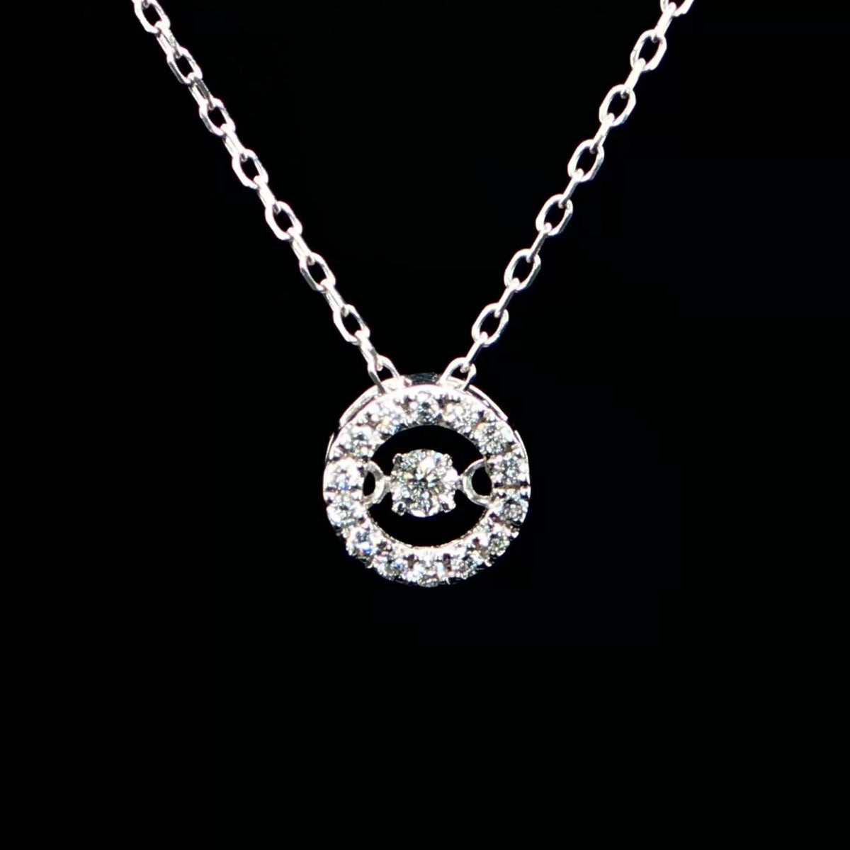 Floating Diamond Charm Necklace