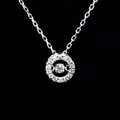 Floating Diamond Charm Necklace