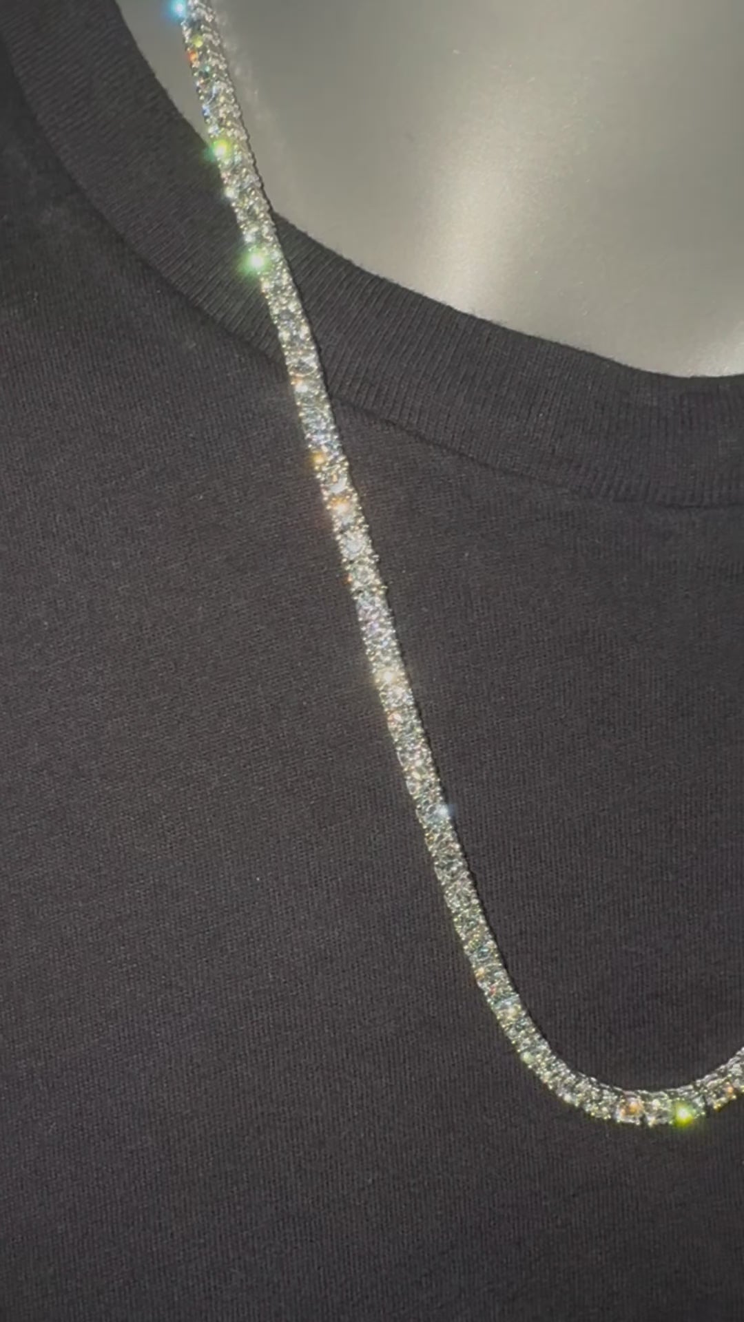 25 Pointer Diamond Tennis Necklace