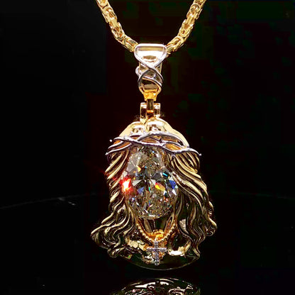 Diamond Oval 10CTW Jesus Head