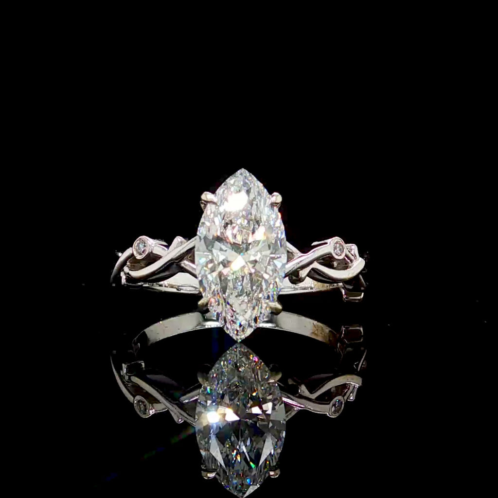 2.00CTW Marquise Diamond Thorn Engagement Ring