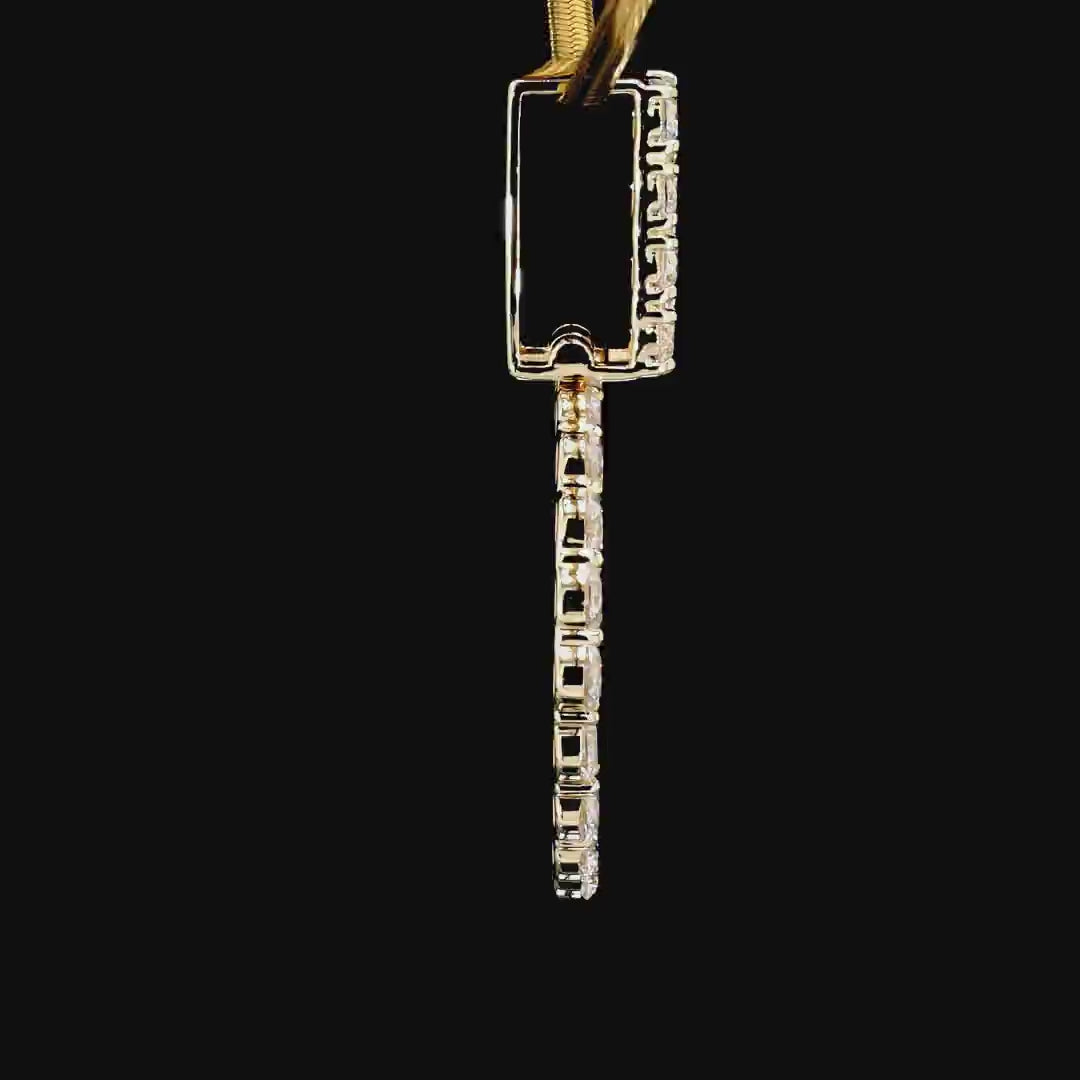 Diamond memory pendant 1.8"