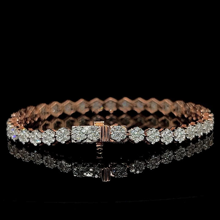 VVS Flower Stud Tennis Bracelet
