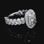 Oval-Cut Lab Diamond Engagement Ring