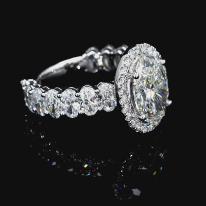 Oval-Cut Lab Diamond Engagement Ring