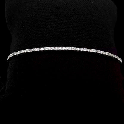 Natural 15pt Flexible Diamond Tennis Bangle