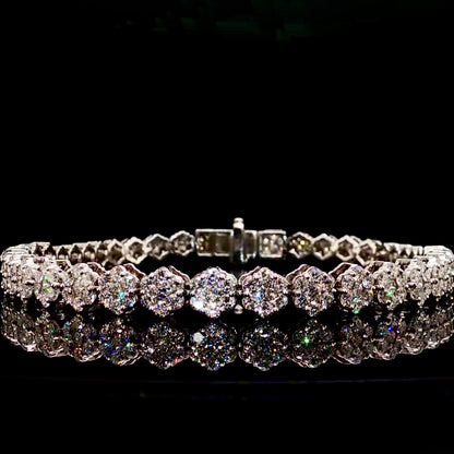 VVS Diamond Flower Set Gold Bracelet
