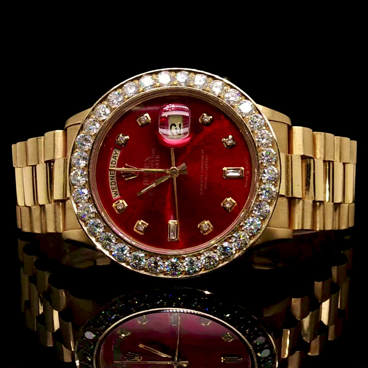 Rolex Day Date 36MM Presidential with 20 Pointer Diamond Bezel 18238