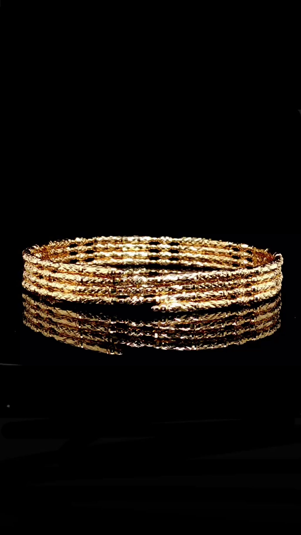 Magnetic Flexible Wrap Bracelet 18K Yellow Gold