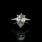 2.5CT Pear Cut Diamond Solitaire Engagement Ring