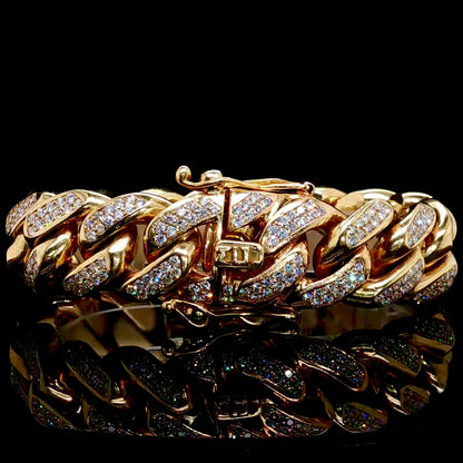 Solid 21MM 12 CT Cuban Bracelet 14K