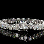 Alternating Pear Cut Lab Diamond Tennis Bracelet