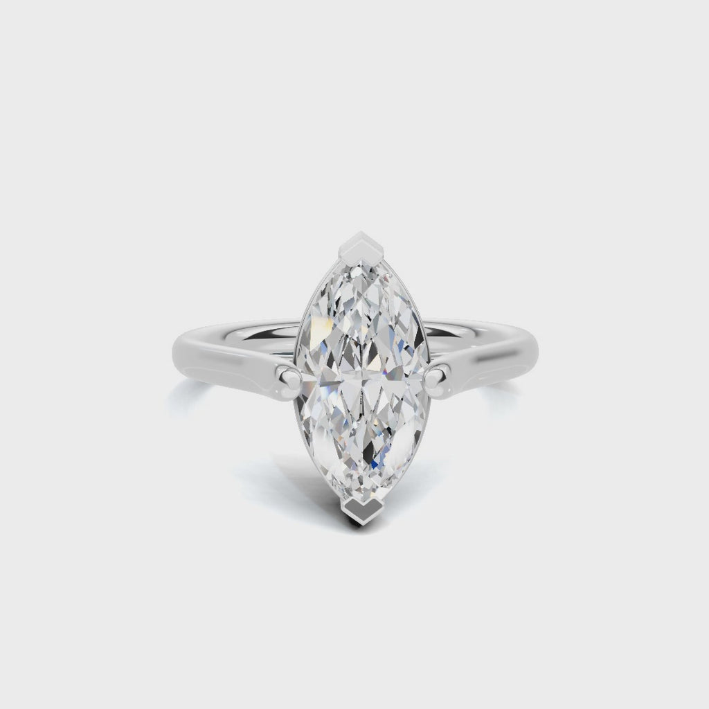 Elegant 2 CT Marquise Solitaire Diamond Ring