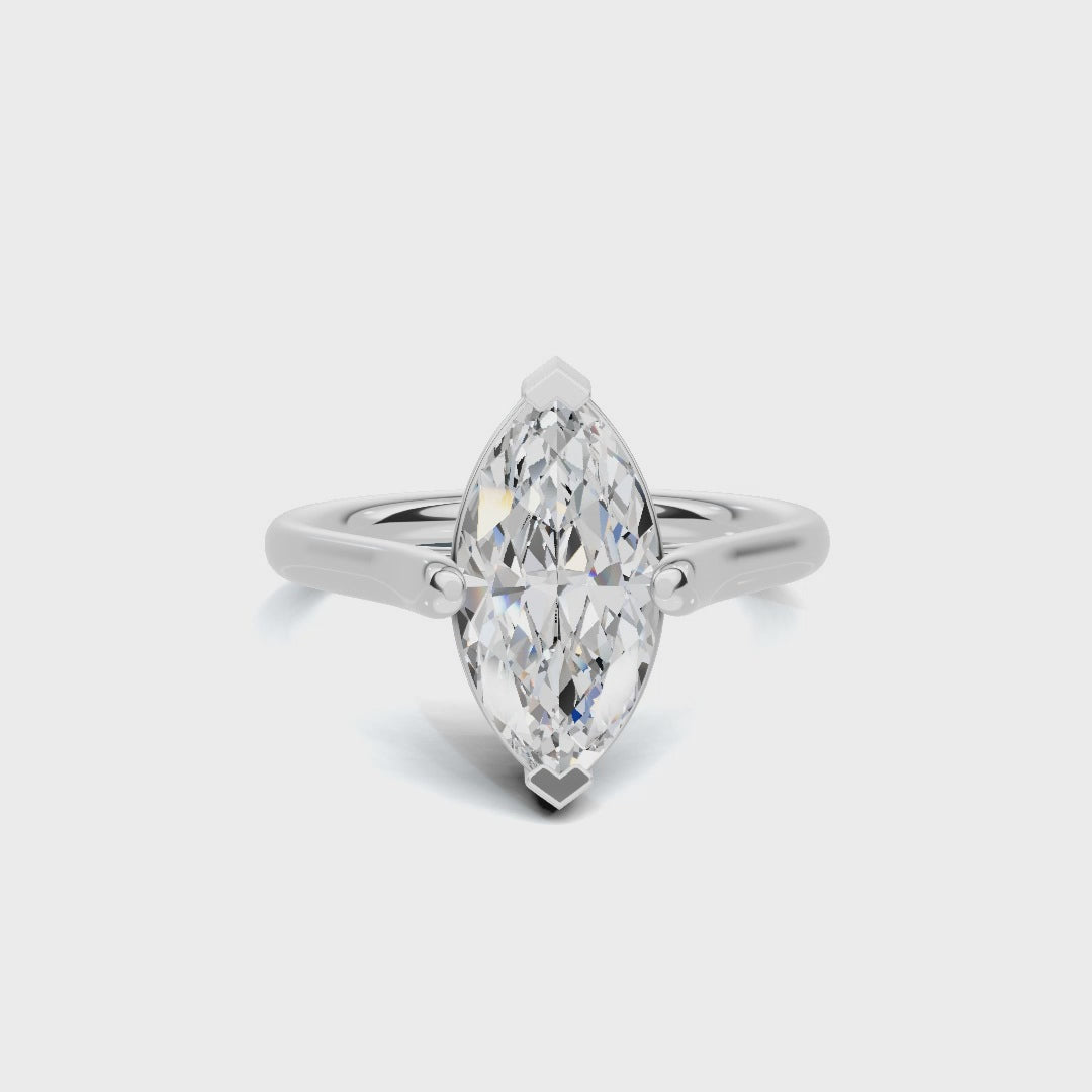Elegant 2 CT Marquise Solitaire Diamond Ring