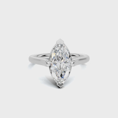 Elegant 2 CT Marquise Solitaire Diamond Ring