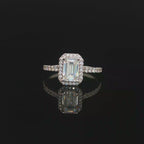 1CT Emerald Cut Diamond Engagement Ring