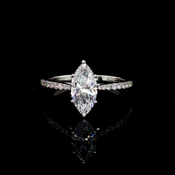 Diamond Marquise Engagement Ring