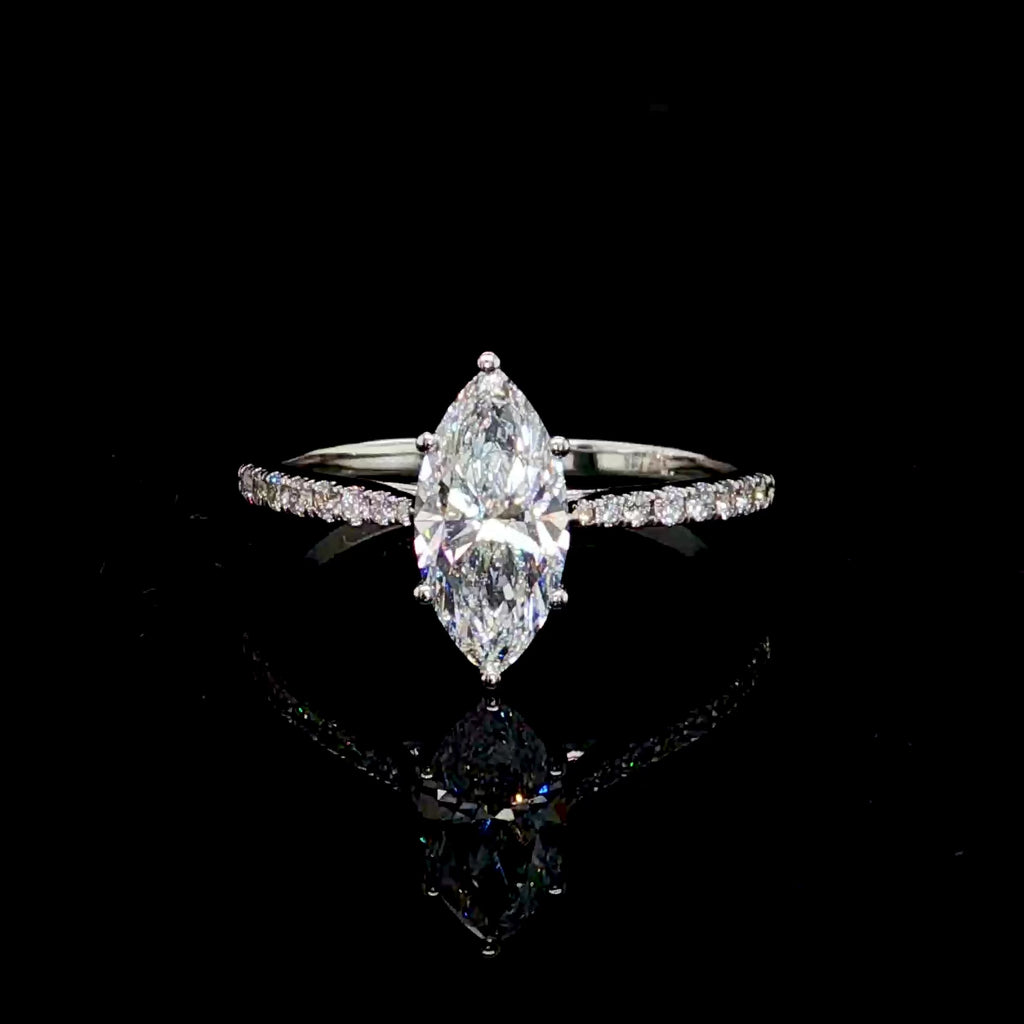 Diamond Marquise Engagement Ring