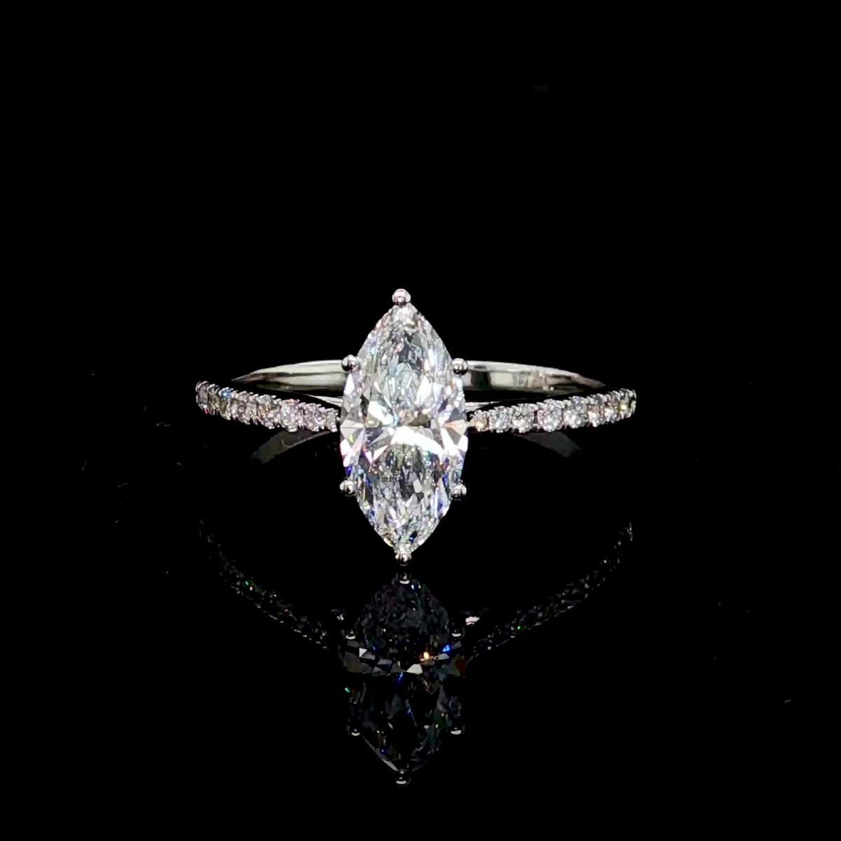 Diamond Marquise Engagement Ring