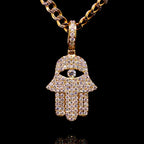 Natural Diamond Hamsah Pendant 14K Gold