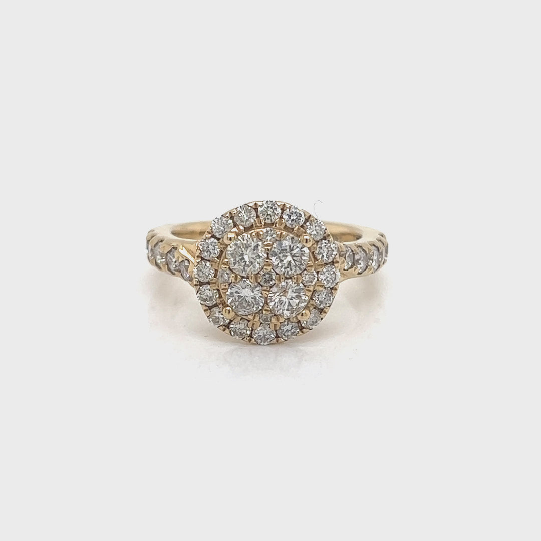 Round Halo Diamond Ring